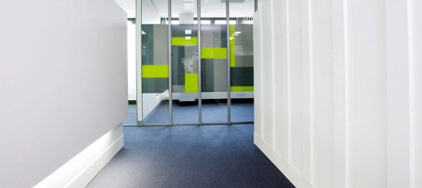 using branding colours throughout office interior design