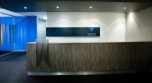 Reception desk area