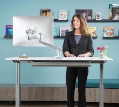 Using Sit-Stand Desks for workspace interior design Sit-Stand-Adjustable-Desk-FlexTable
