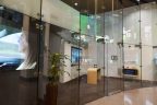 glass front reception design
