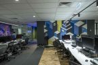 Modern office fitout with wall art. Large fitout for office in Melbourne CBD.