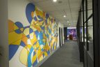 Shapes and colour styled as part of this commercial fitout in Collins St Melbourne.